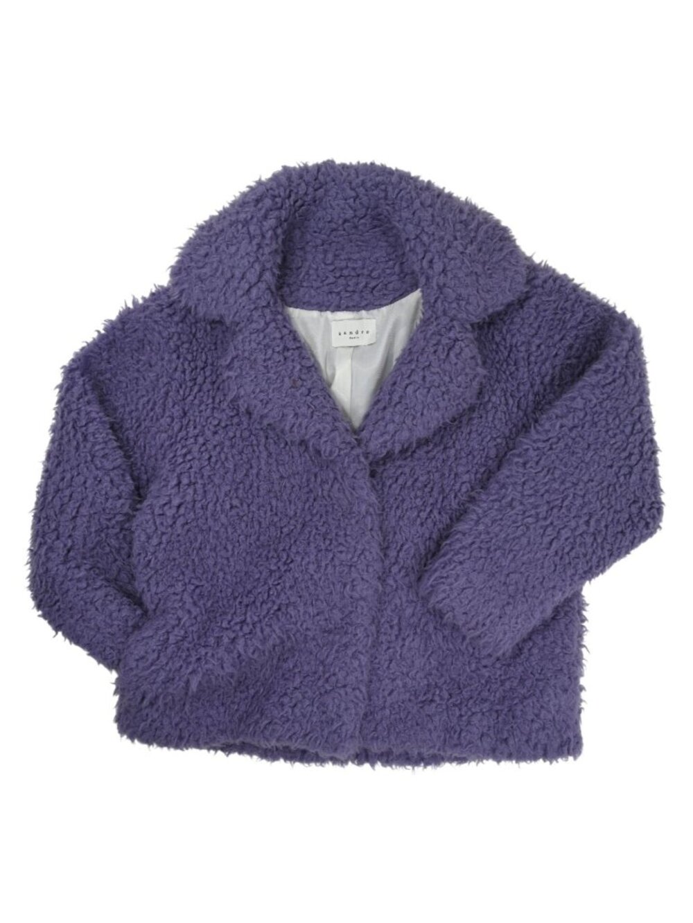 Sandro Faux Fur Jacket in Purple